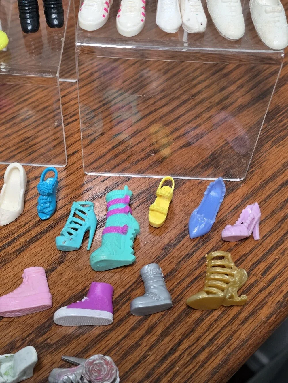 Barbie Or Comparable Shoes 14 Pairs + Singles Mixed Lot - Slippers, Heels, Boots
